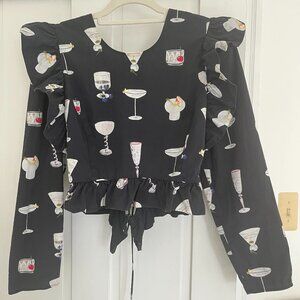 Camilla Top - Cin Cin print Allina Liu Says Gah! XS